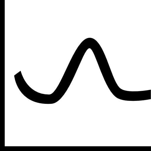 Business statistics curve line graphic